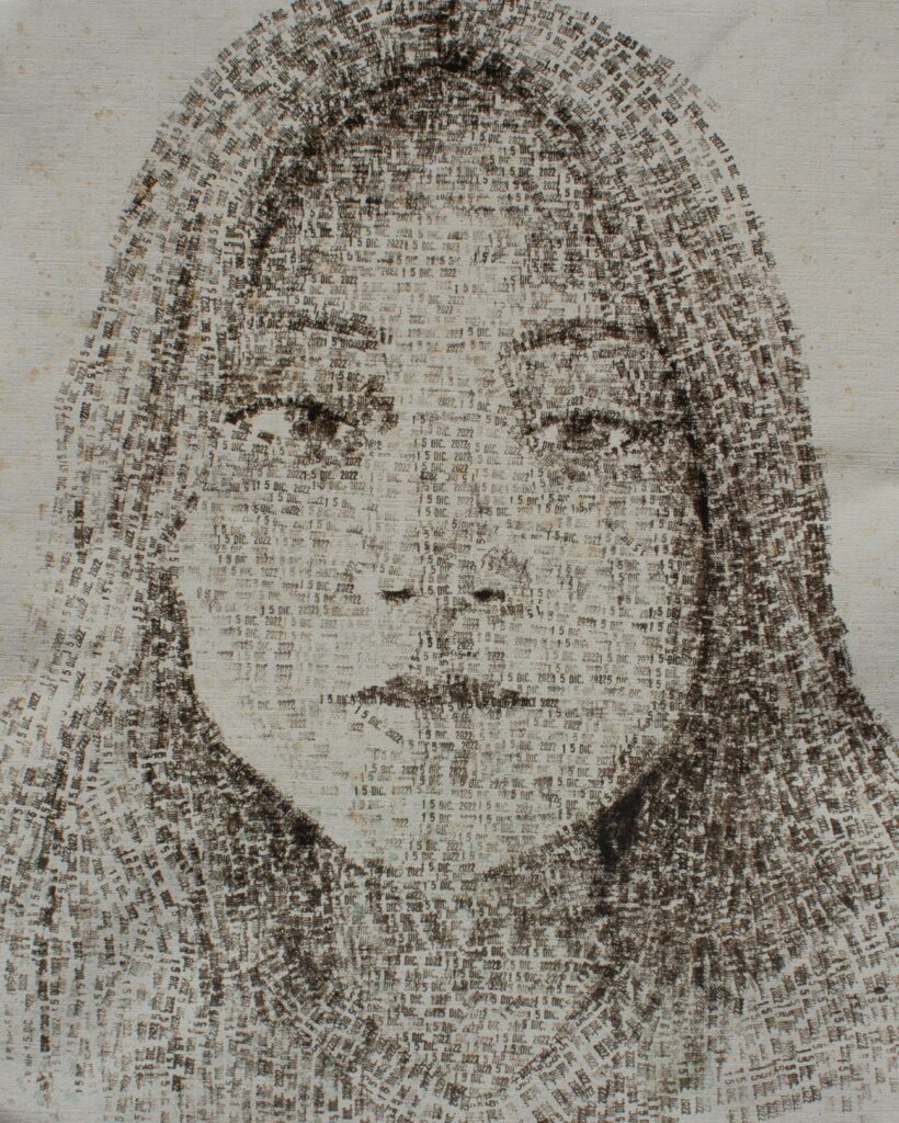 行人协会推介的艺术家弗洛雷斯 Christian Flores 少女 adolescente 50 x 40 cm