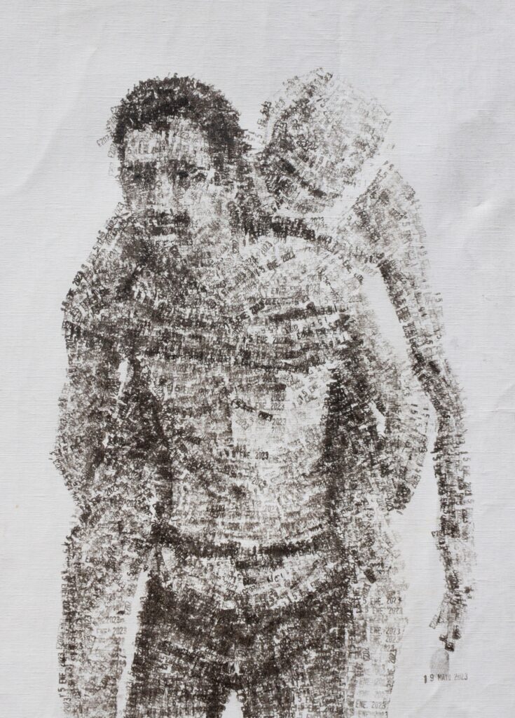 行人协会推介的艺术家弗洛雷斯 Christian Flores 男人 hombre 30 x 40 cm